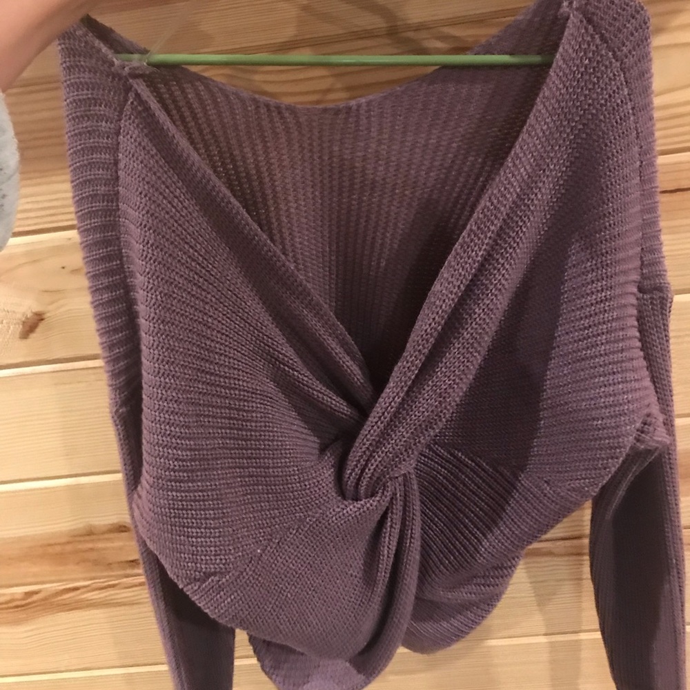 NWT- Lavender twist-back sweater - Small